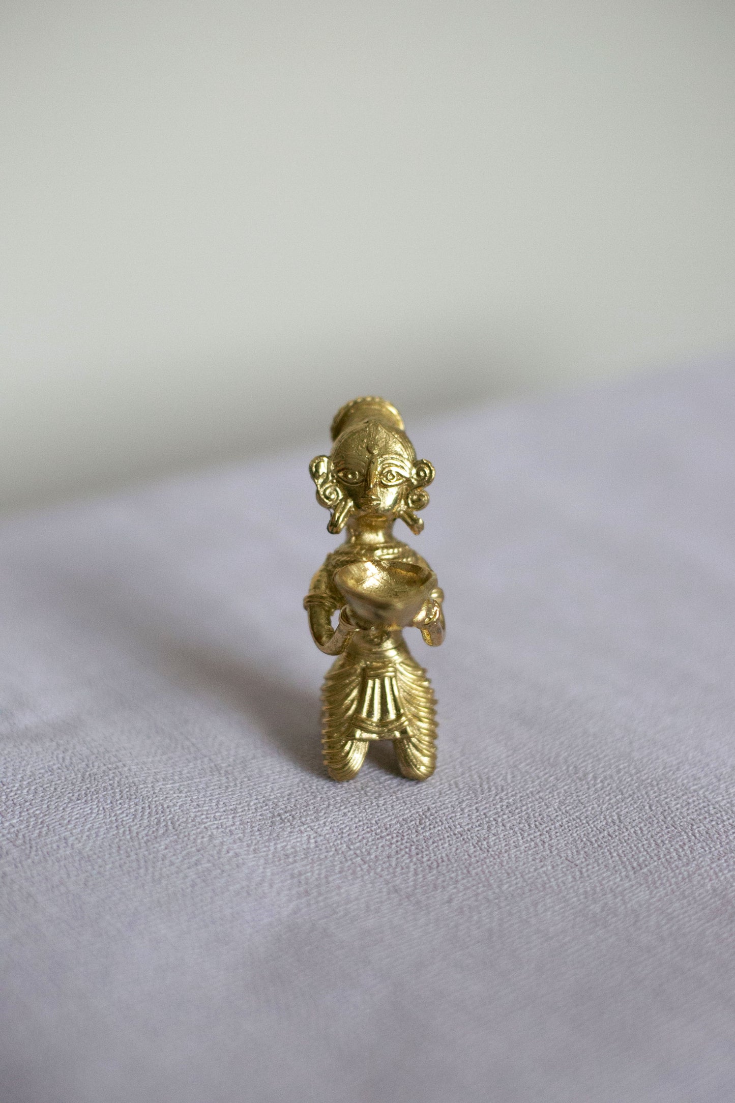 Brass Vintage Lady Diya