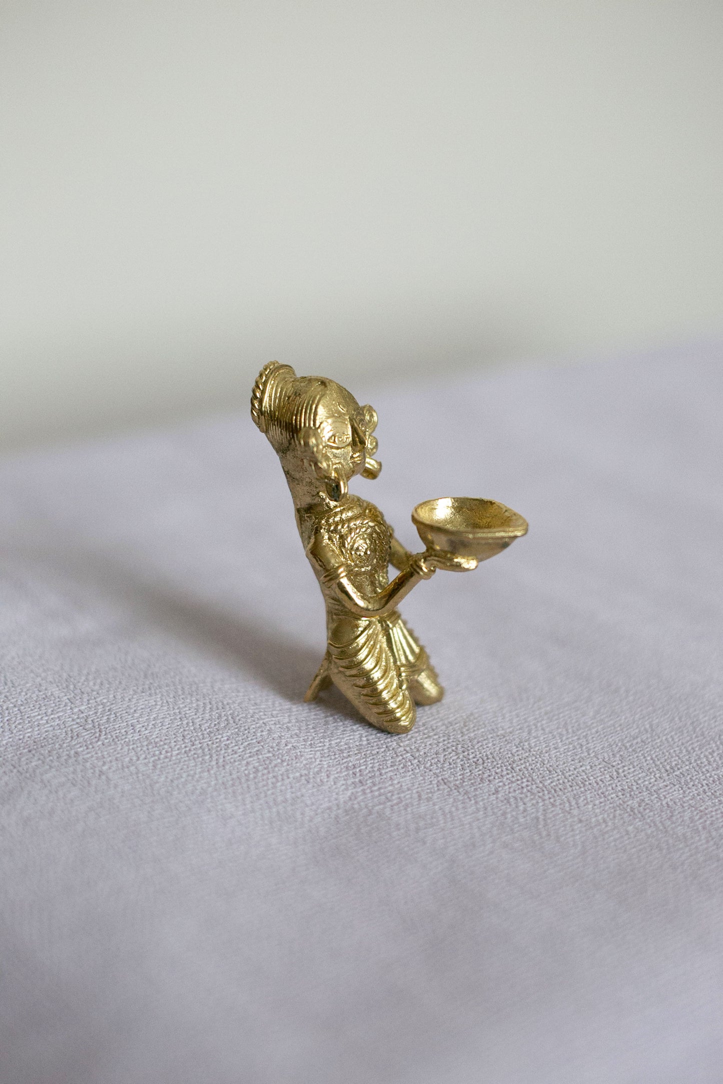 Brass Vintage Lady Diya