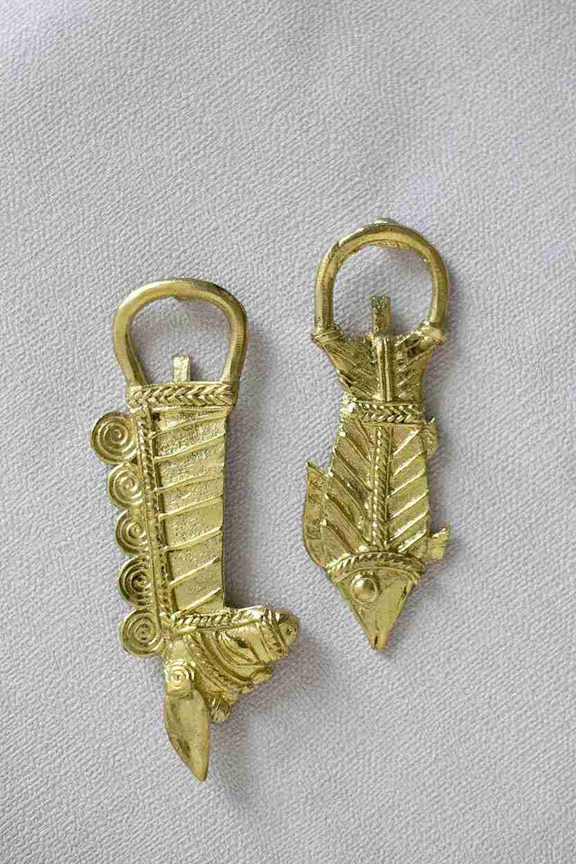Handmade Vintage Brass Dhokra Statue Bottle Opener Set of 2