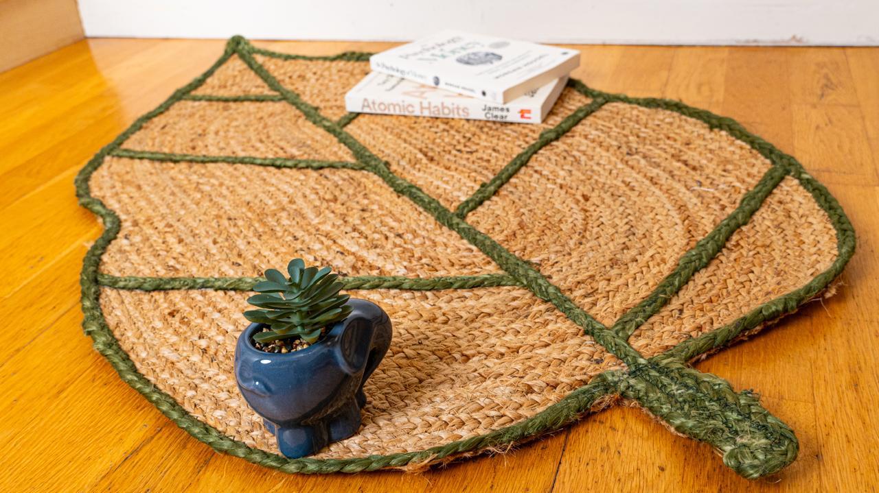 Leaf Jute Braided Rug