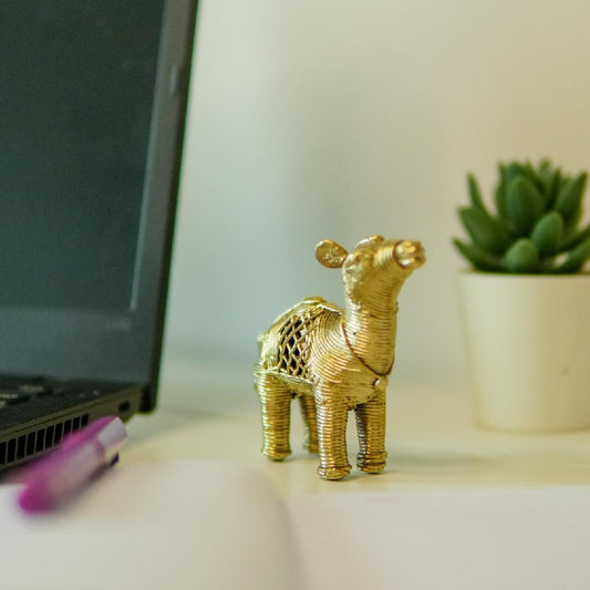 Dhokra Brass Camel Statue Gift
