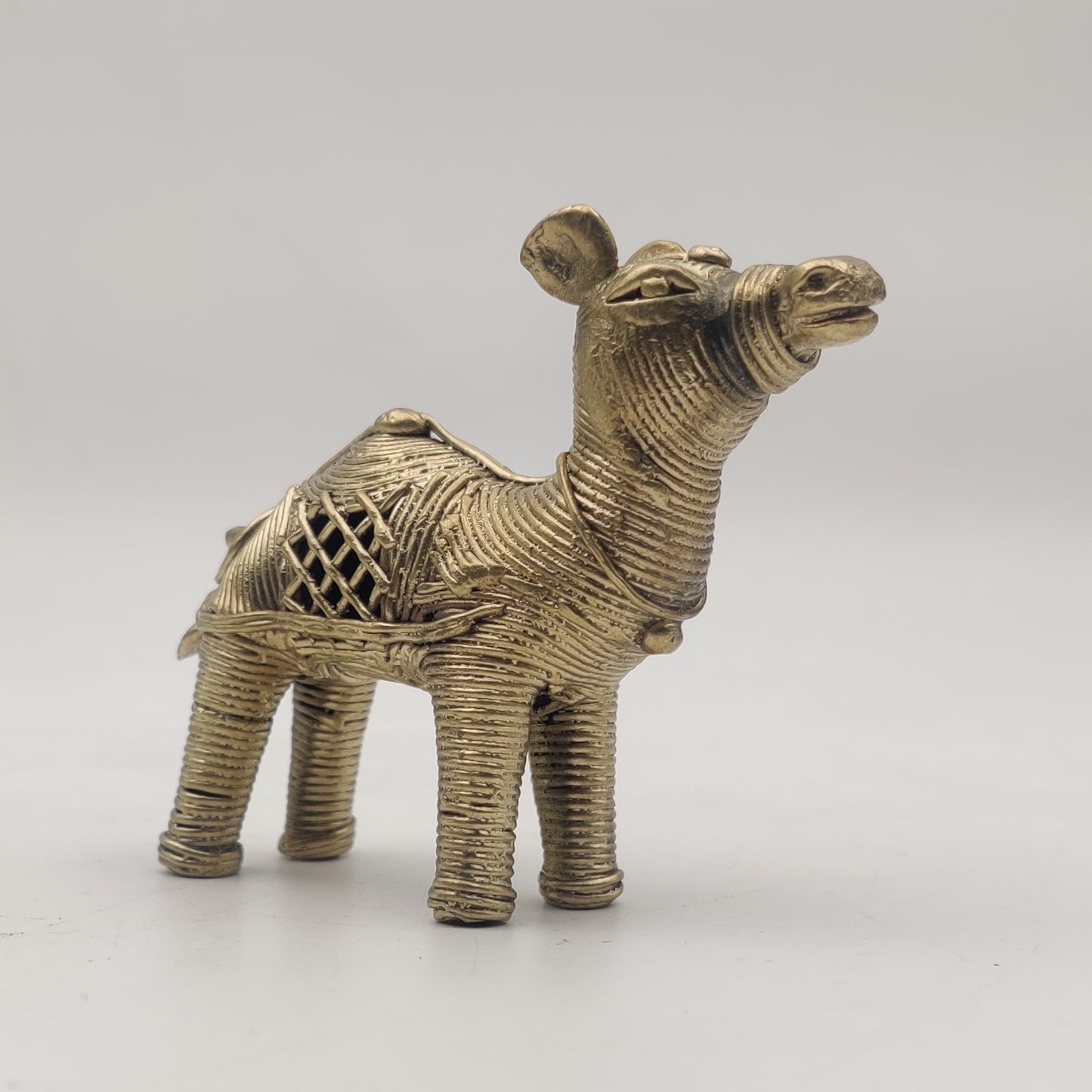 Handmade Dhokra Brass Camel Statue For Table Top and Gift