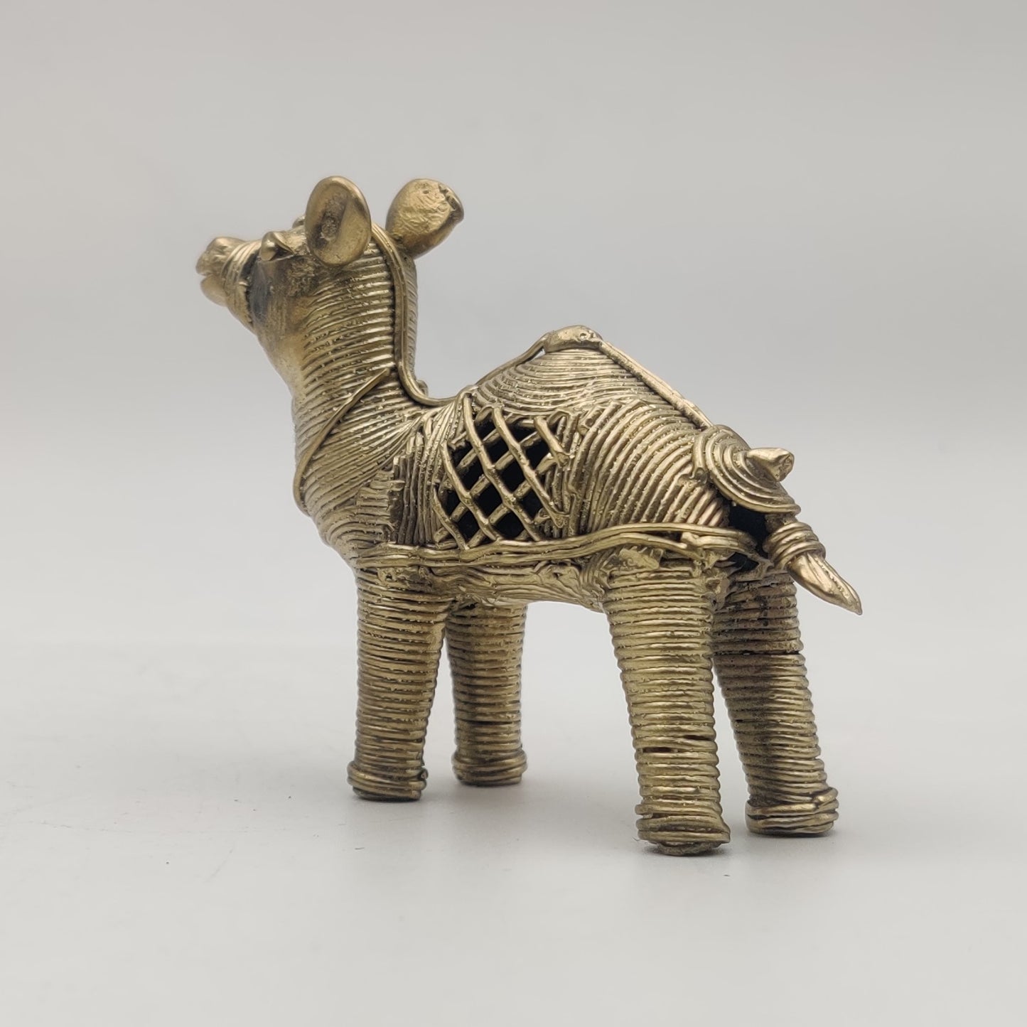 Handmade Dhokra Brass Camel Statue For Table Top and Gift