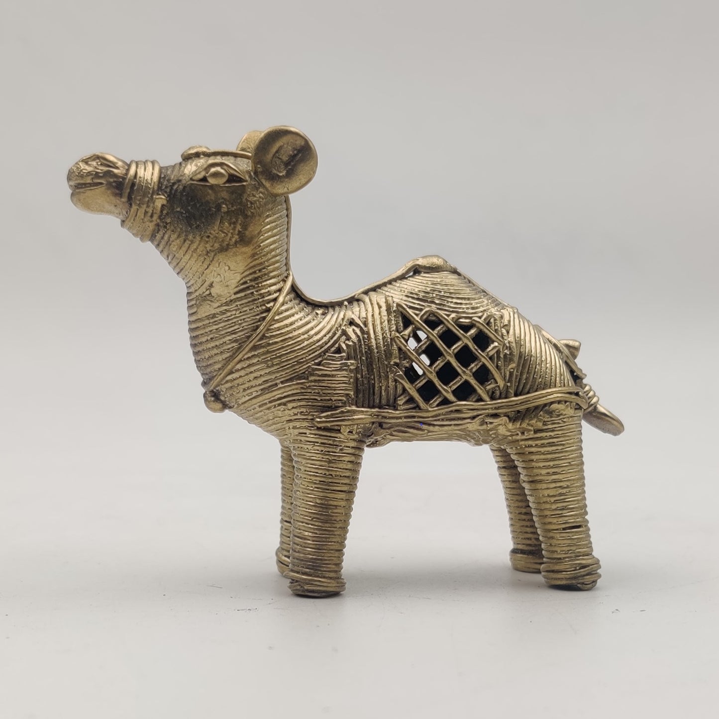 Handmade Dhokra Brass Camel Statue For Table Top and Gift