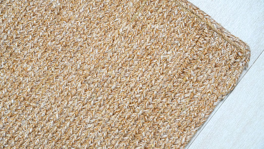 DivineHandicrafts Rectangle Jute Rug Natural Braided Runner