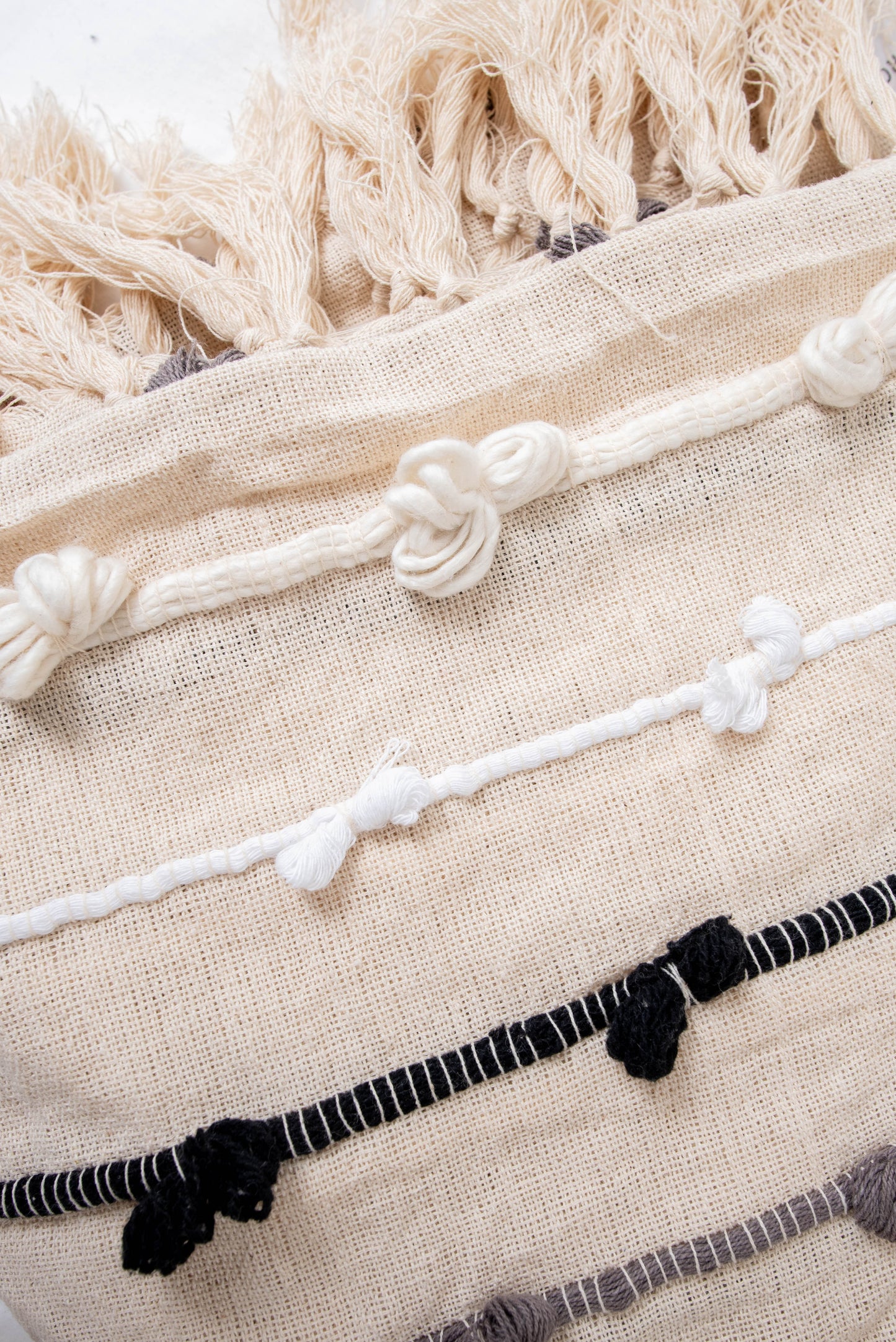 Cotton Blanket Black & White Throw for Home Bed 50X60 inch