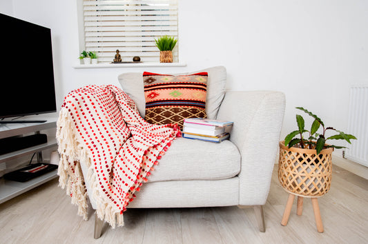 Jute Multicolour Cushion