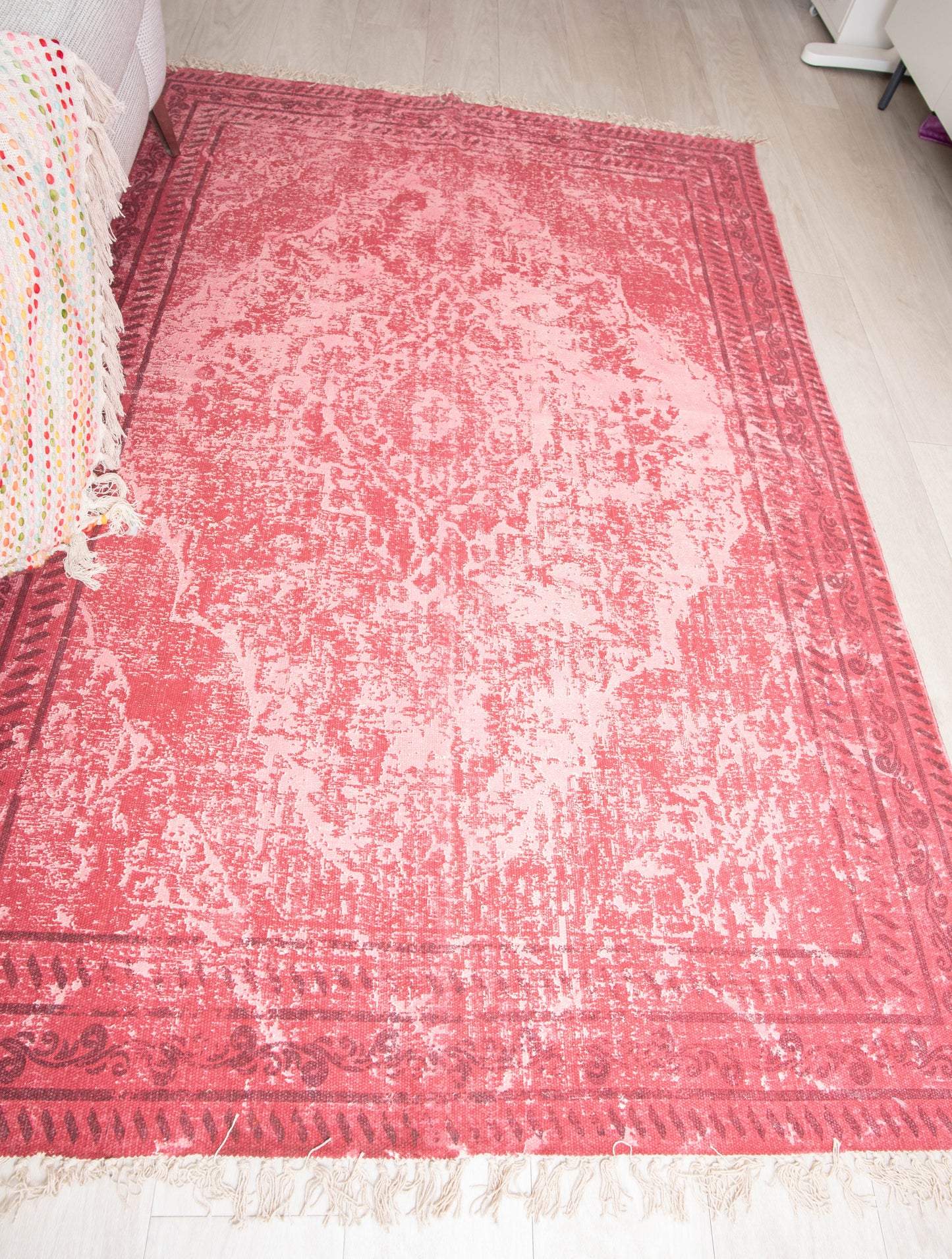 Divine Handicrafts Rectangular Cotton Rugs Living Room Large 140X200 cm Printed Washable Braided Door Mat Carpet Soft Rug For Home And Office Decor