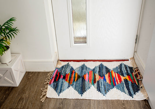 Handwoven Chindi Rag Rug