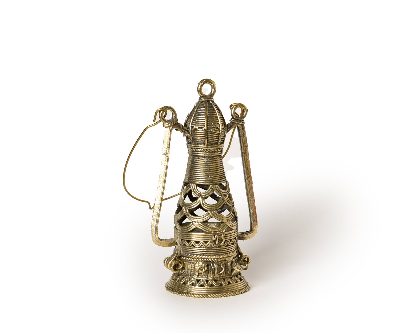 Handmade Dhokra Brass Vintage Style Lantern Showpiece from Ancient India
