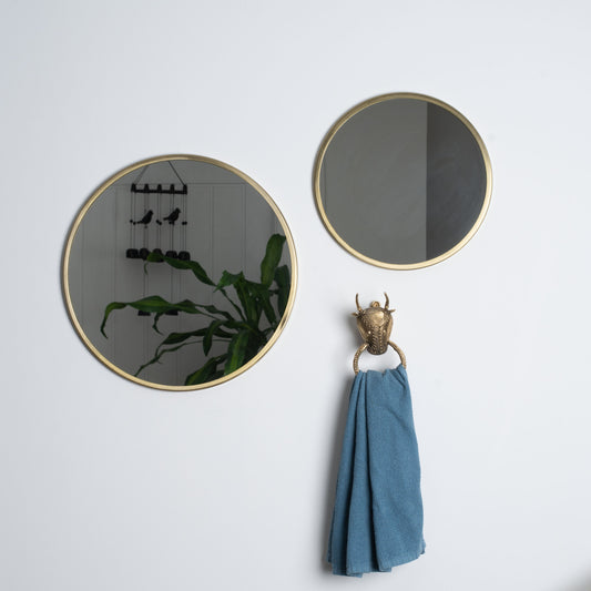 DivineHandicrafts Dhokra Brass Metal Bull Wall Holder