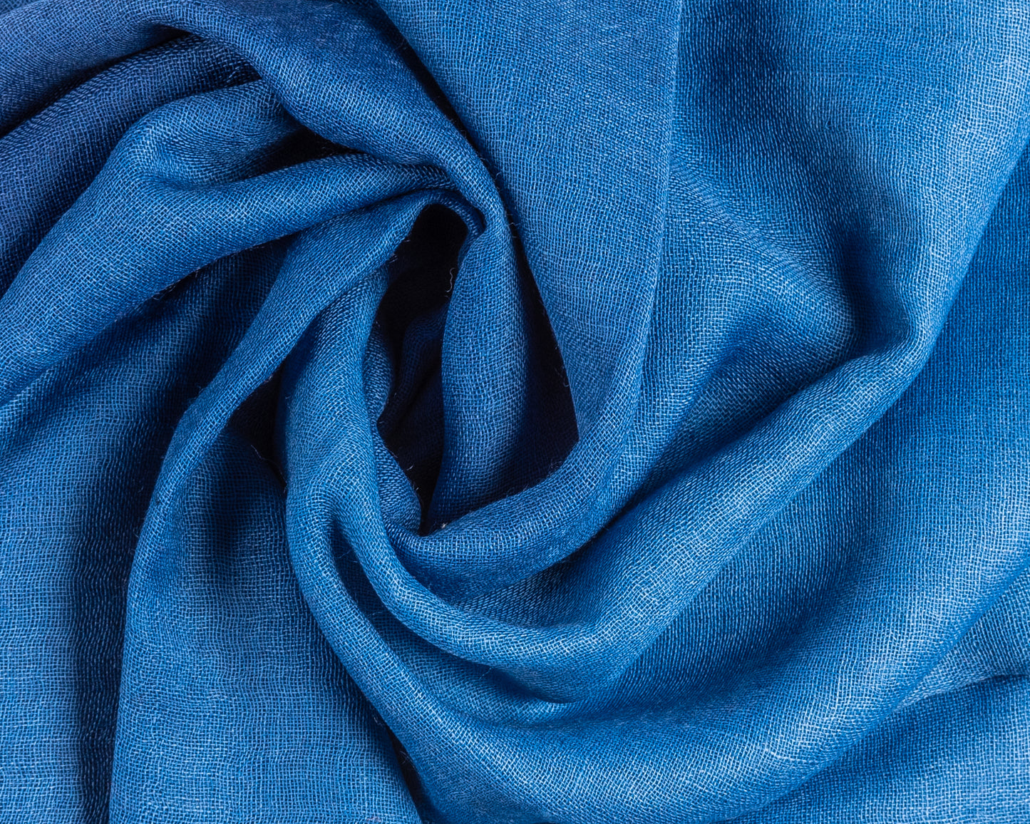 Fine wool ombré Navy Blue Handloom Matty weave Scarf 70x180CM