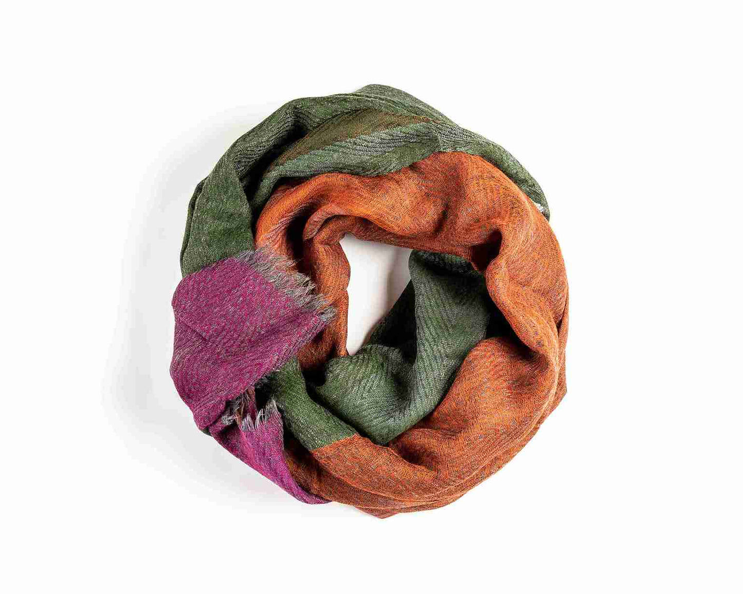 Soft Multi Green Rust Fine Wool