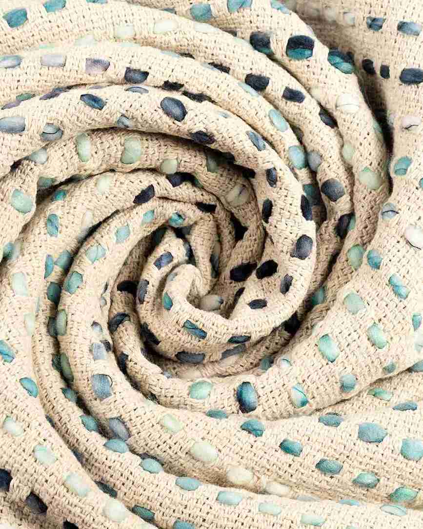 Turquoise Dots Patterned Throw
