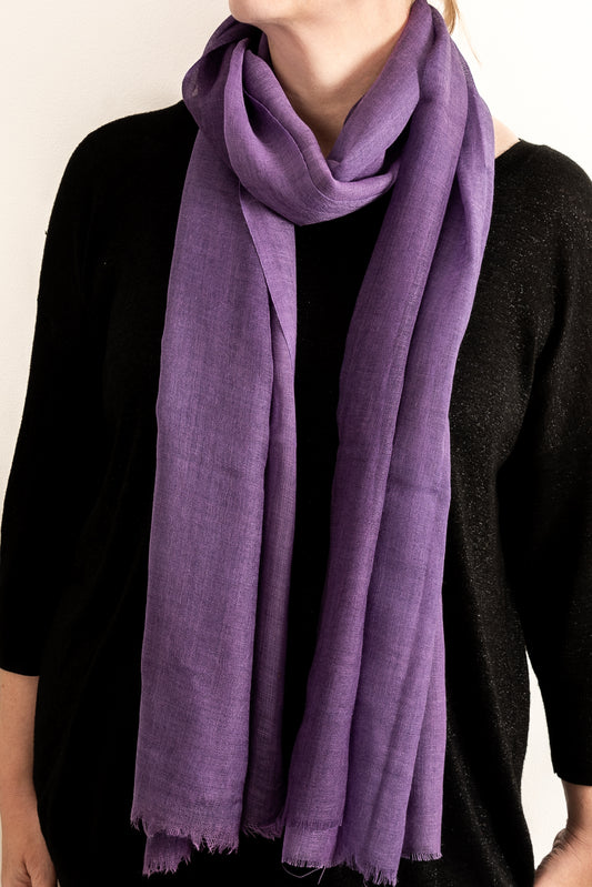 Purple Handloom Scarf
