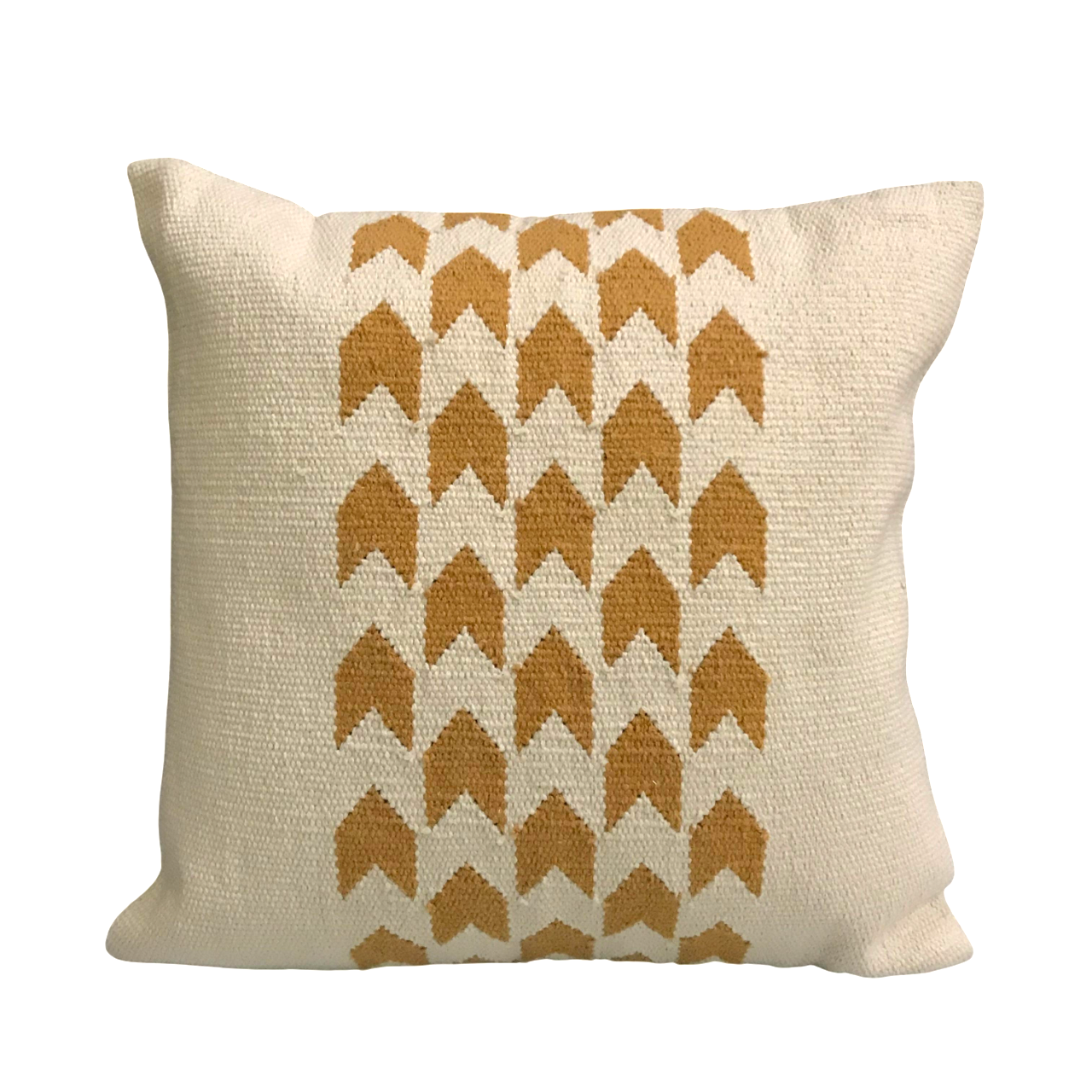 DivineHandicrafts Handcrafted Pure Yellow Family Cotton Cushion Covers-Set of 4
