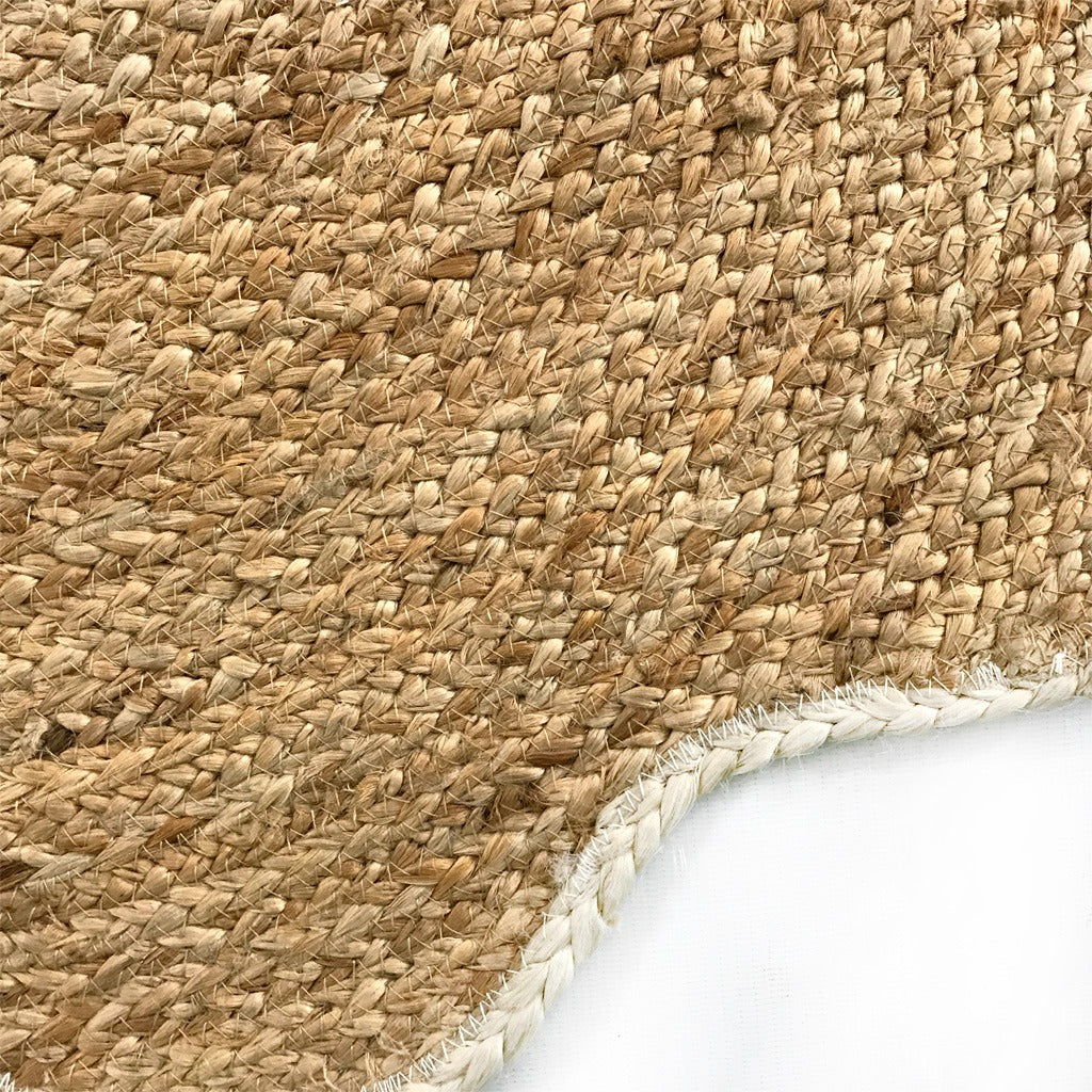 White Border Jute Rug
