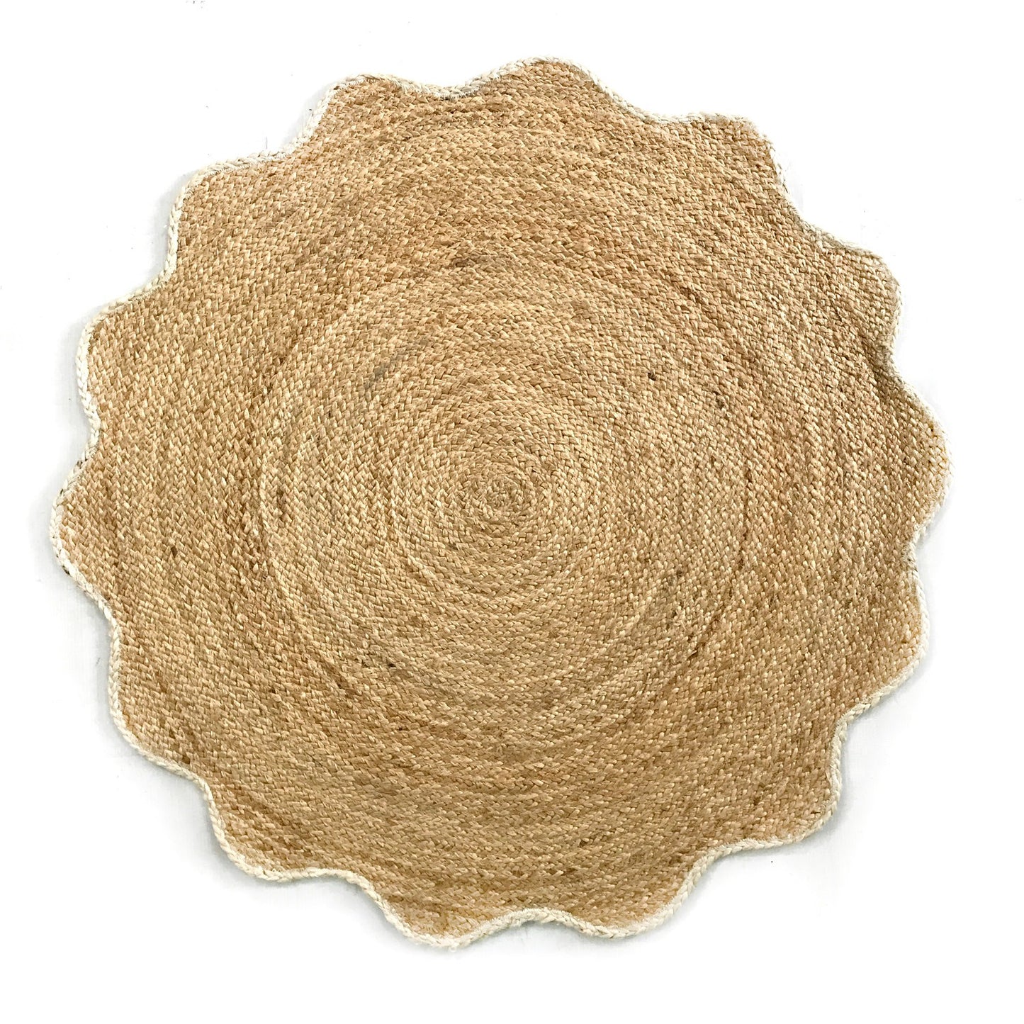 White Border Jute Rug
