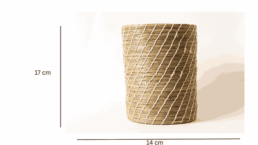 Divine Handicrafts Natural Colour Fibre Planter and accessorise holder