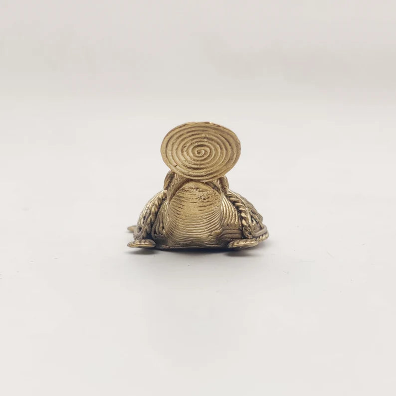 Handmade Coin Catching Sea Turtle Dhokra With Antique Look