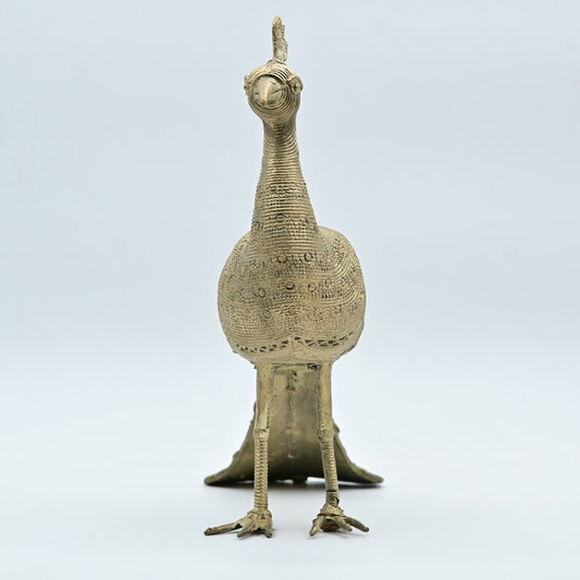 Handmade Metal Peacock Statue Vintage Decorative Gift Bird Art Sculpture