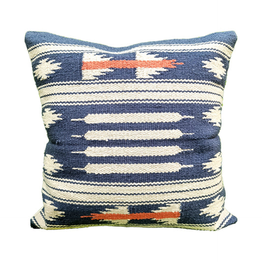 Blue Cotton Cushion Cover 
