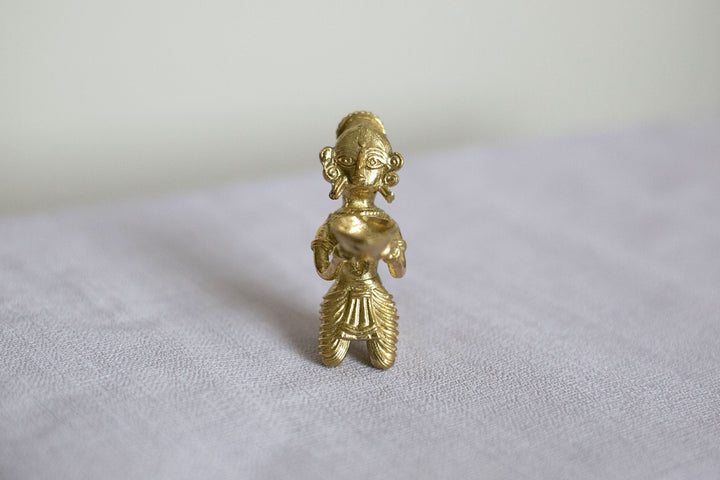 Brass Vintage Lady Diya
