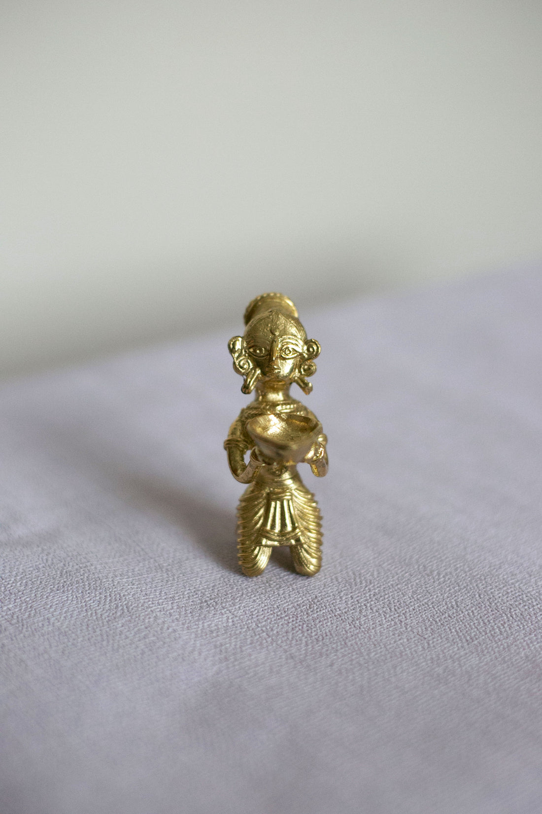 Brass Vintage Lady Diya

