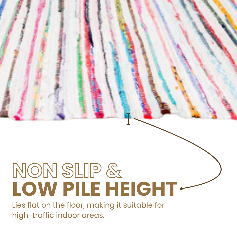 Cotton Stripe Chindi Rag Rug