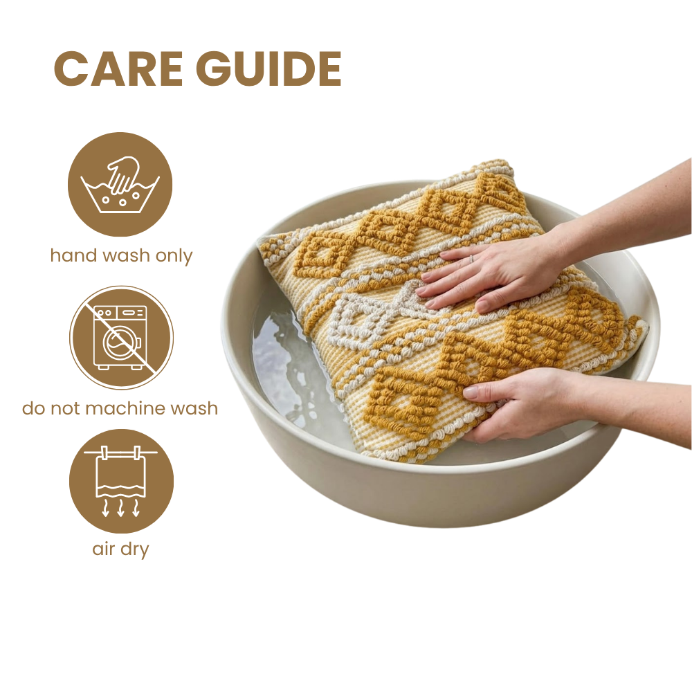 Mustard & White Dots Cotton Cushion Covers Set of 2