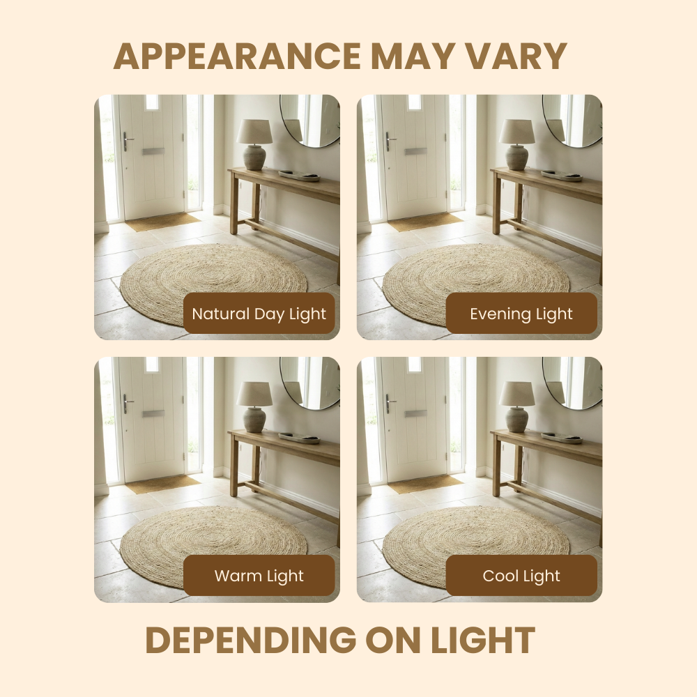 Natural Sustainable Jute Braided Eco-Friendly  Round Rug for Indoors and Living Rooms