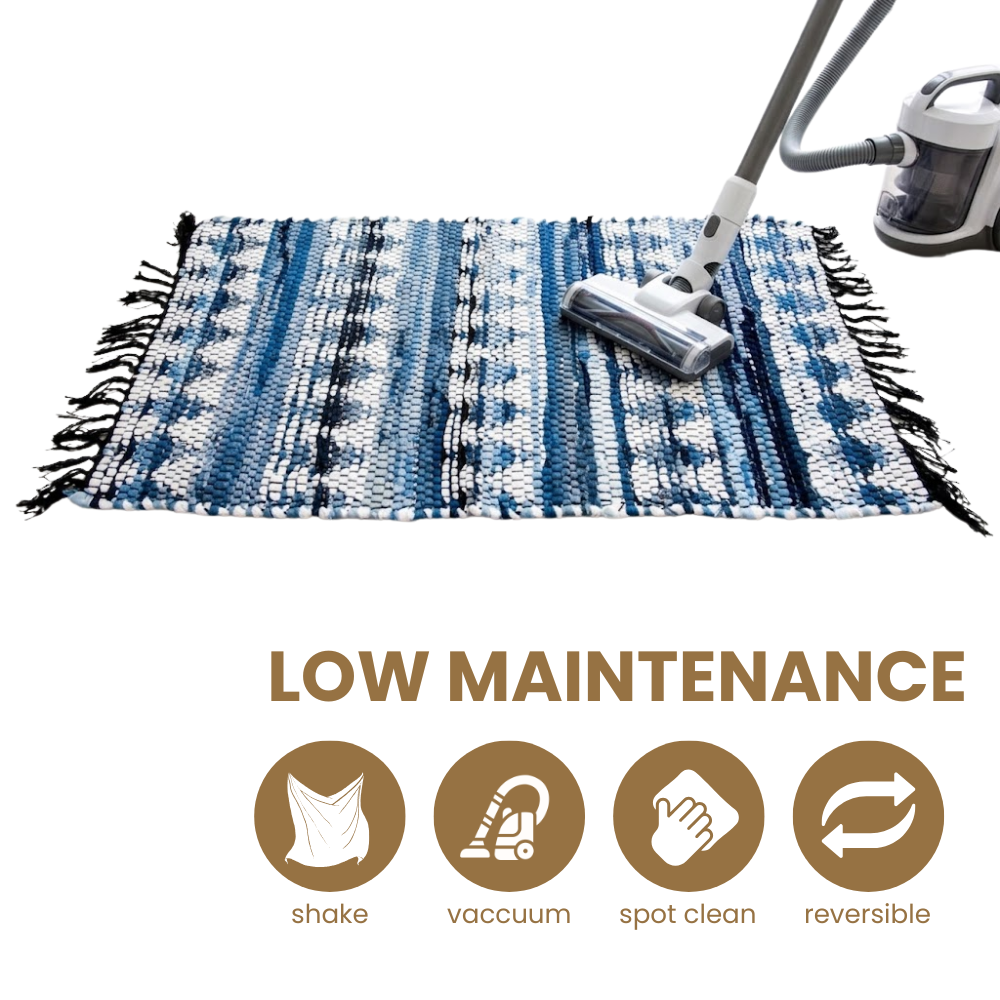 Designer Printed Chindi Rag Rug