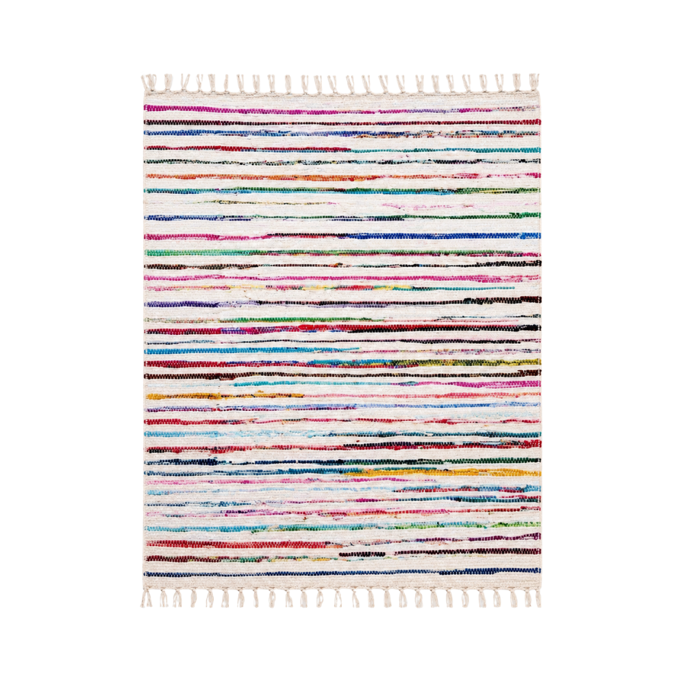 Cotton Stripe Chindi Rag Rug