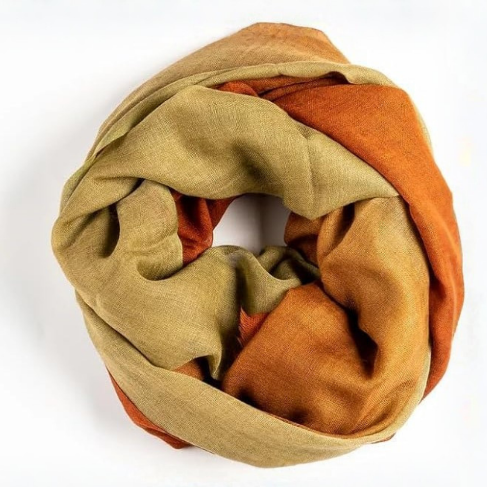 Rust & Toosh Wool Ombré Scarf, Handloom