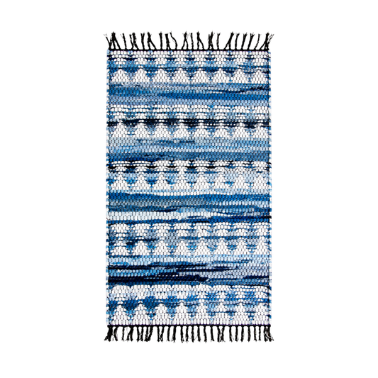 Designer Printed Chindi Rag Rug