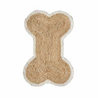 Bone-Shaped Eco-Friendly Jute Dog Bowl Mat