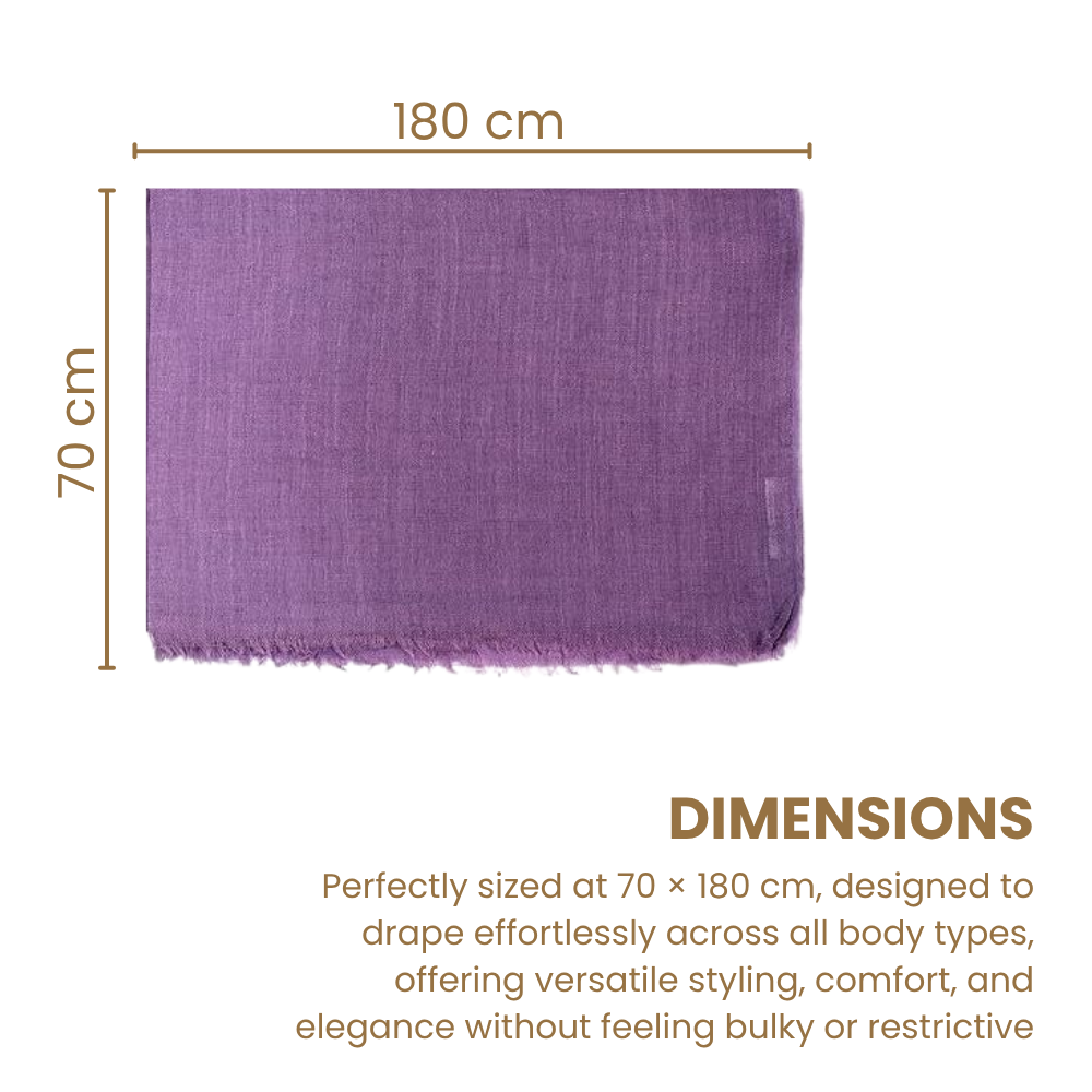 Purple Wool Ombré Scarf, Handloom