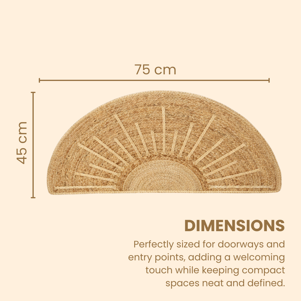 Half Circle Jute Rug