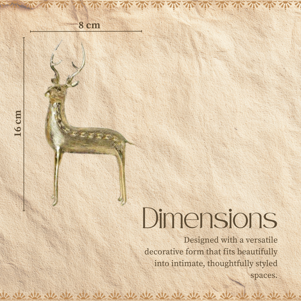 Brass Standing Deer Pair (Pack of 2)
