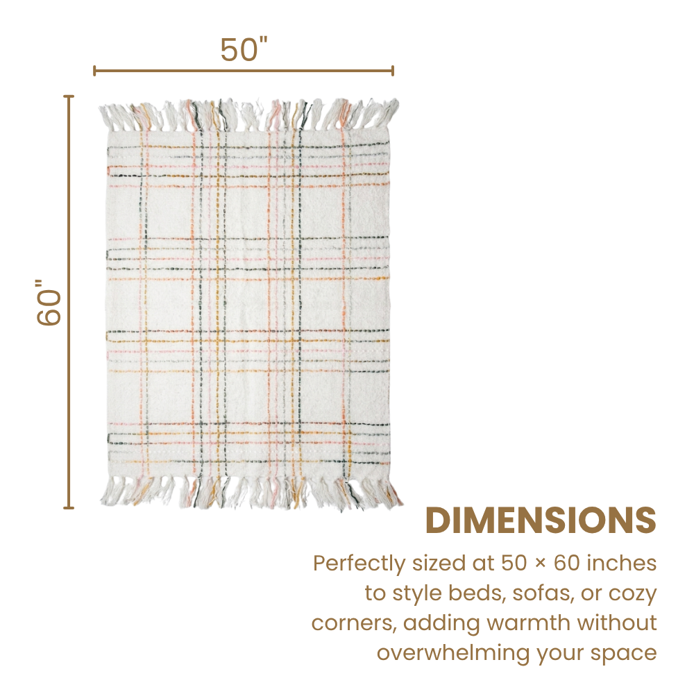 Lightweight White Acrylic Premium Throw 50x60in