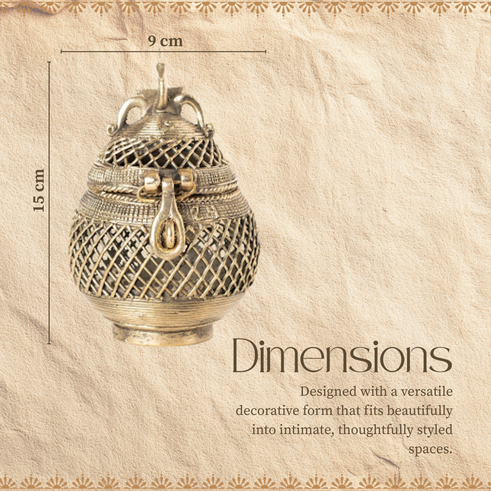 Dhokra Metal Kalash Jewellery Box