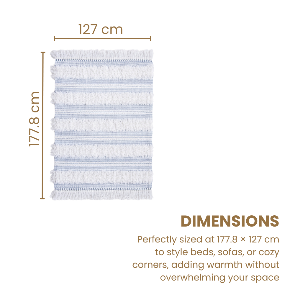 Designer Acrylic-Cotton Throw Blanket, Luxury