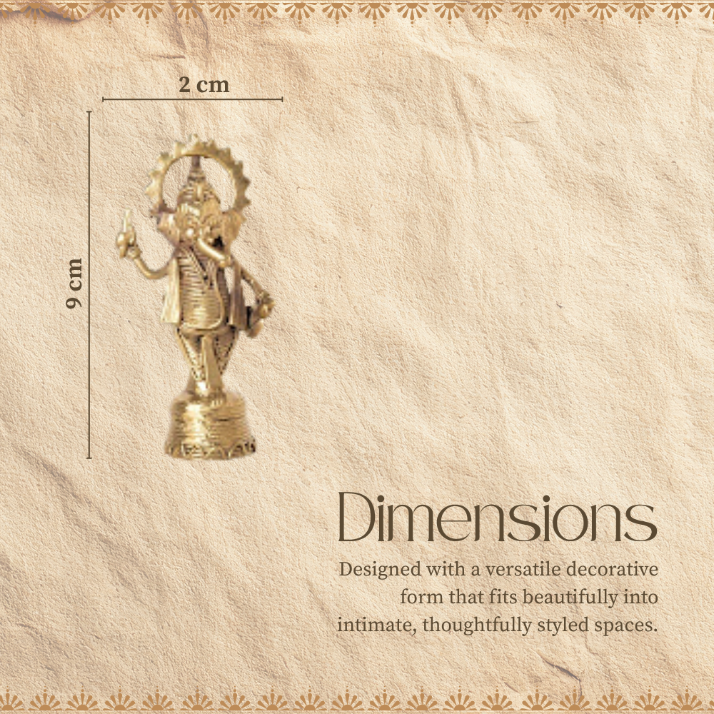 Handmade Dhokra Lord Ganesh Brass Figurine (Set of 5)