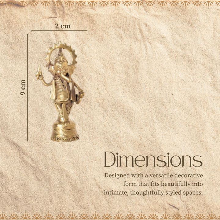 Handmade Dhokra Lord Ganesh Brass Figurine (Set of 5)