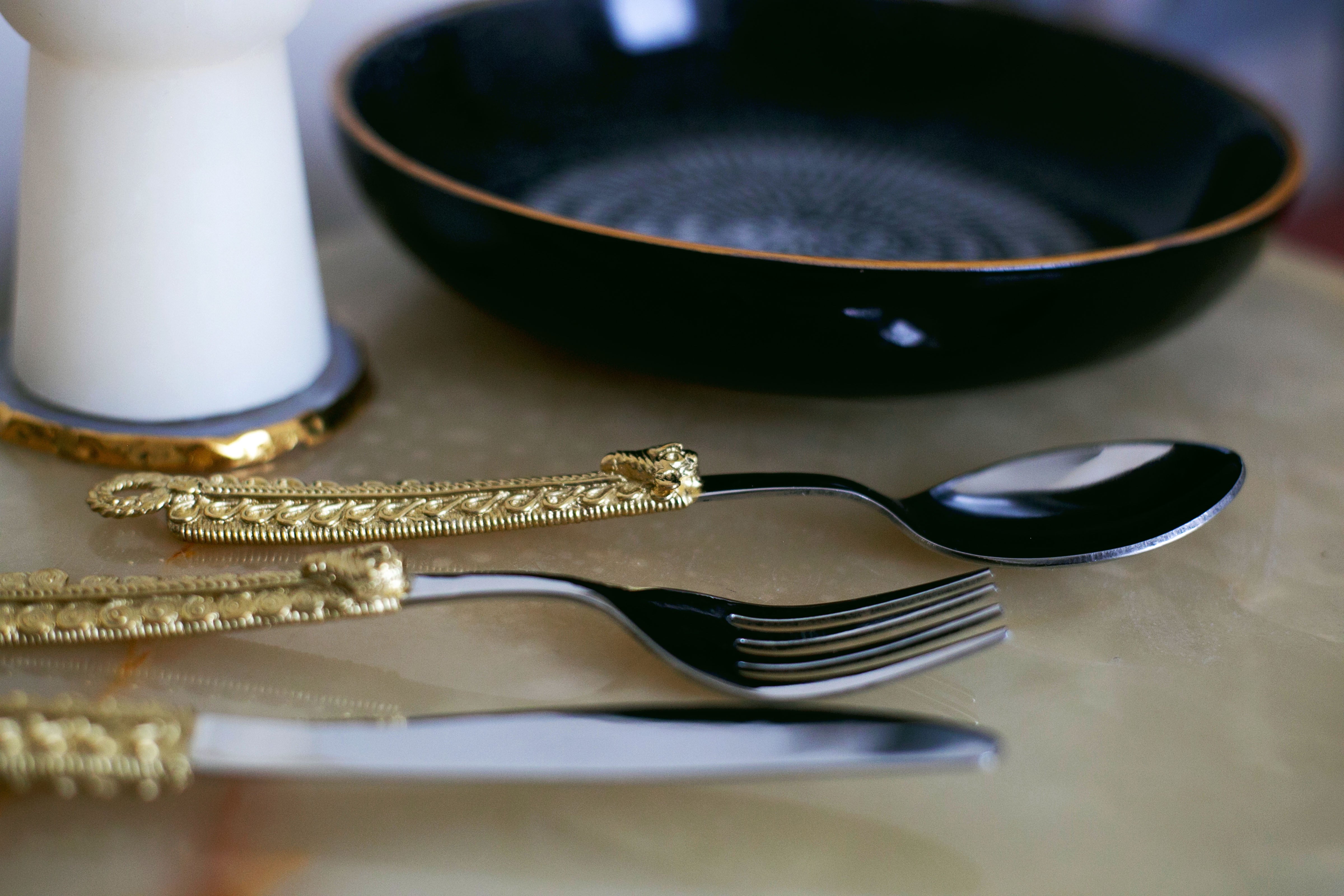 Premium gold flatware for luxury dining experience