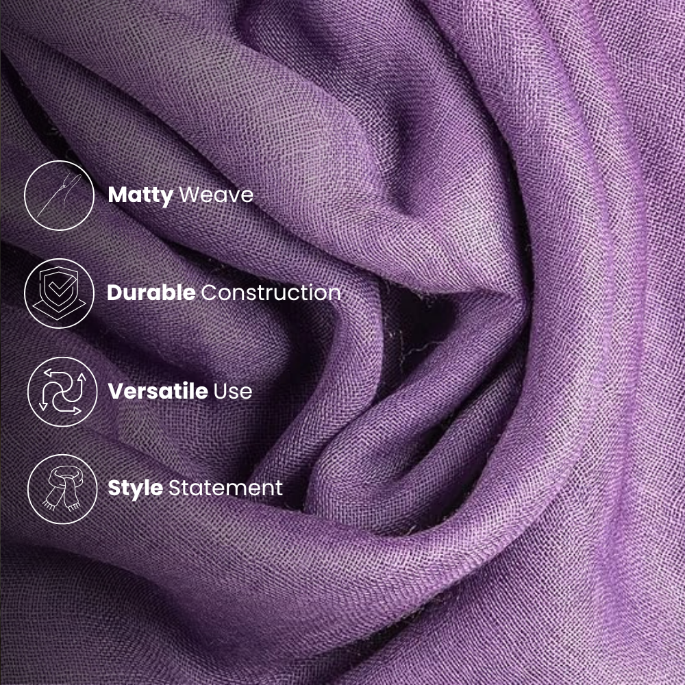Purple Wool Ombré Scarf, Handloom