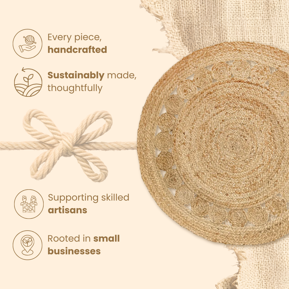 Handcrafted sustainable artisan rug