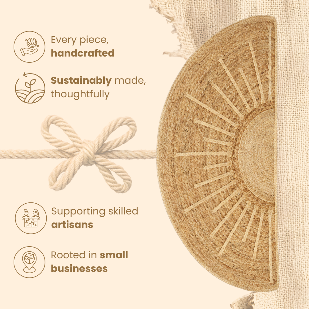 Half Circle Jute Rug