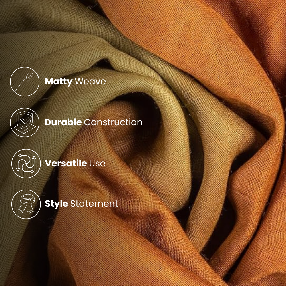 Rust & Toosh Wool Ombré Scarf, Handloom