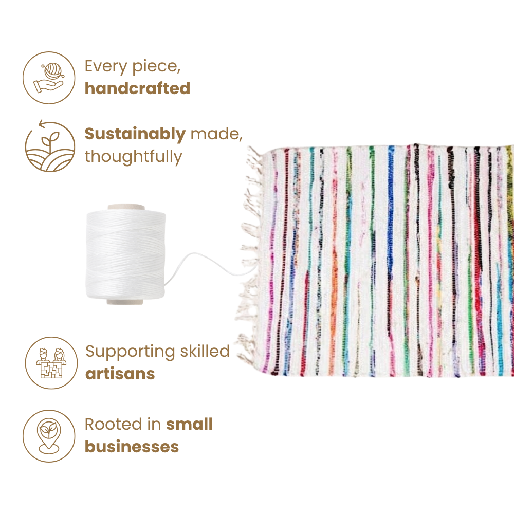 Cotton Stripe Chindi Rag Rug